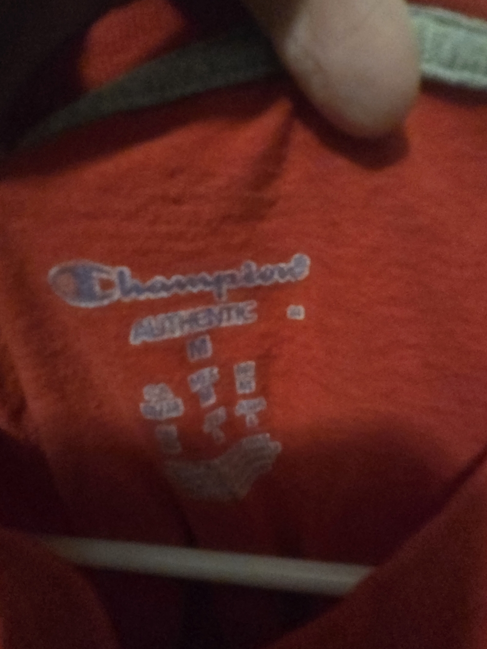Champion Short Sleeve Crew Tee in Red with Small Logo - Picture 2 of 3